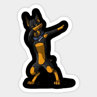 Dabbing Doberman Funny Doberman Dog Dab Sticker